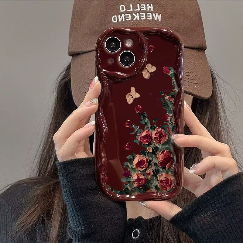 レトロな油絵風花柄スマホケース iPhone 17 16 1 - Phone Cases Expensive のレビューと価格