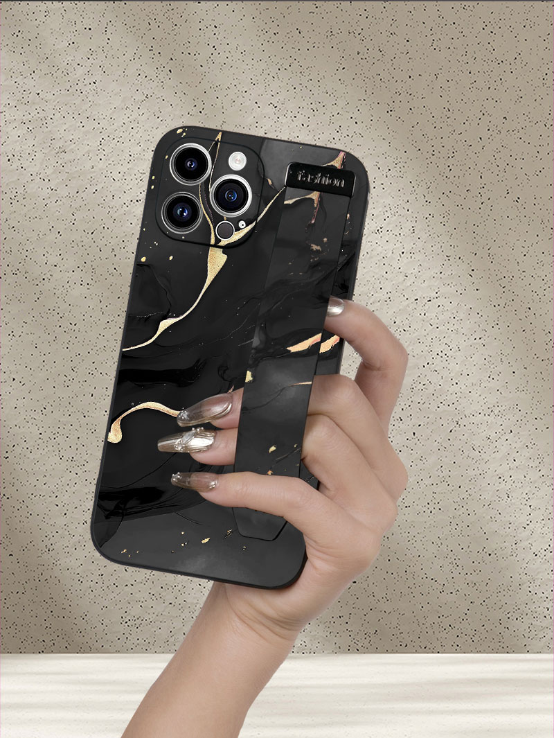 高級液体シリコン大理石柄リストストラップ付きスマホケース S - Phone Cases With Loop のレビューと価格